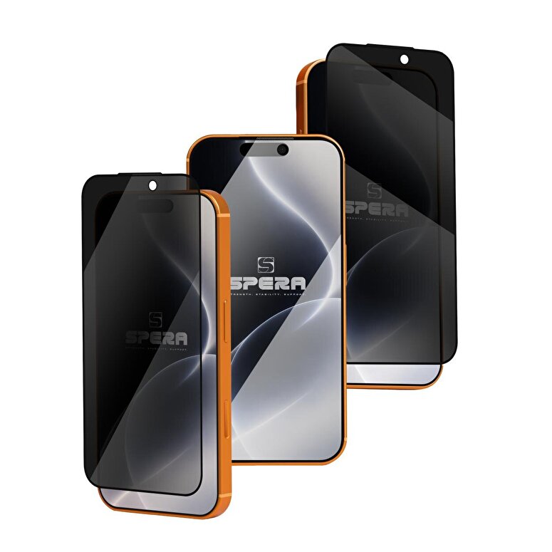 Spera iPhone 17 / 17 Pro 20° Privacy Glass Ekran Koruyucu SP-SP003