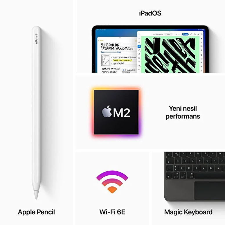 Apple 12.9 inç iPad Pro Wi-Fi 128GB - Uzay Grisi - TEŞHİR TEŞHİR-MNXP3TU/A