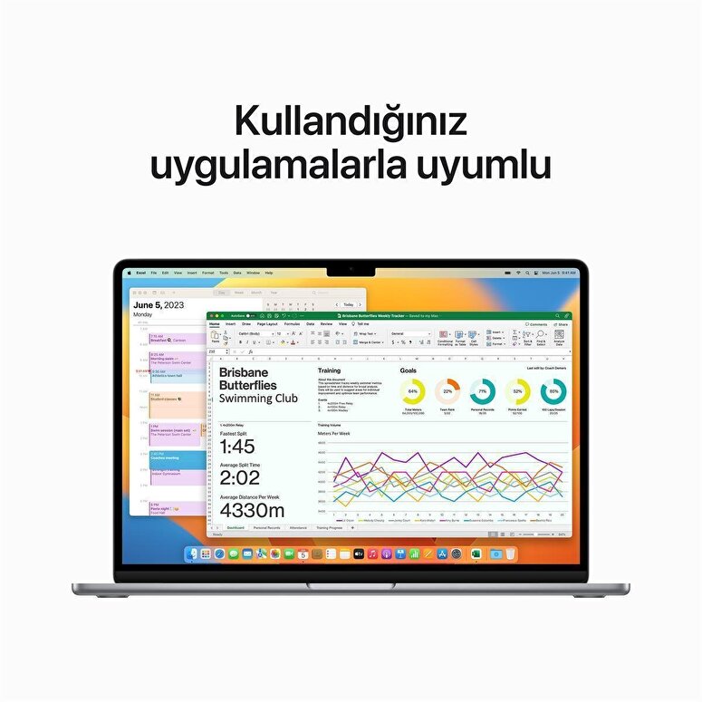 Apple MacBook Air 15' M2 Çip 8 Çekirdekli CPU 10 Çekirdekli GPU 16GB Bellek 1TB SSD Uzay Grisi Z18N000HC