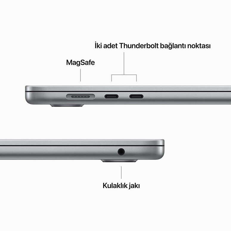 15 inç MacBook Air- Uzay Grisi 8CPU M2 512SSD 24GB Z18N000T0