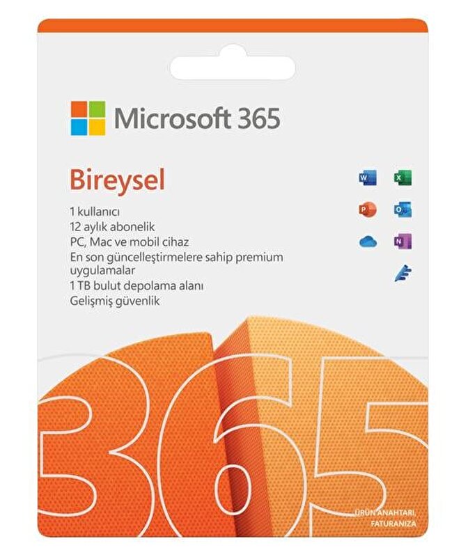 Office 365 Bireysel TR (12 Aylık Abonelik) - Yeni 196388209453