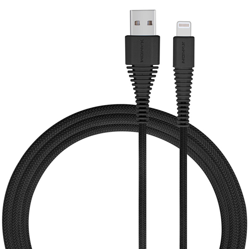Momax Tough USB-A to Lightning Kablo (1.2m)-Siyah 4894222047471