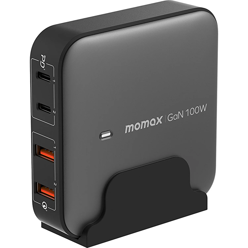 Momax 100W 4 Port  GaN Şarj Adaptörü - Siyah 4894222071711