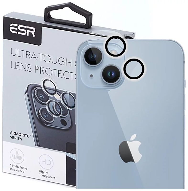 ESR iPhone 15/15 Plus Lens Koruyucu - Şeffaf 4894240174043