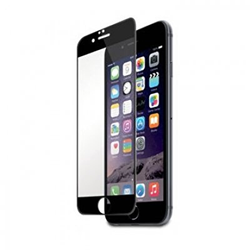 Vipo iPhone 8 / 7 Tempered Glass FulFit Cam Ekran Koruyucu (Siyah)