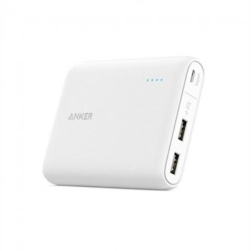 Anker PowerCore 10400 mAh 2 Portlu PowerBank Şarj Cihazı - Beyaz
