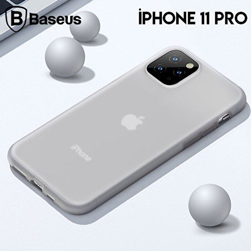 Baseus Jelly iPhone 11 Pro Ultra İnce Kılıf Füme