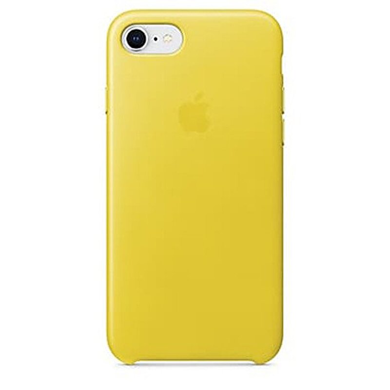 Apple iPhone 8 / 7 için Deri Kılıf - Sarı