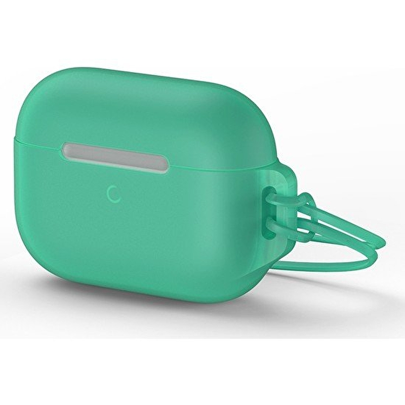 Baseus Thin Silika Jel Ultra İnce Apple AirPods Pro Silikon Kılıf-Yeşil