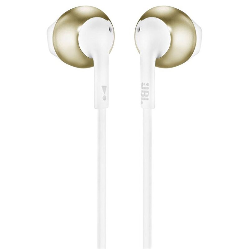 JBL T205  Kablolu Kulak İçi Kulaklık (Beyaz-Altın)