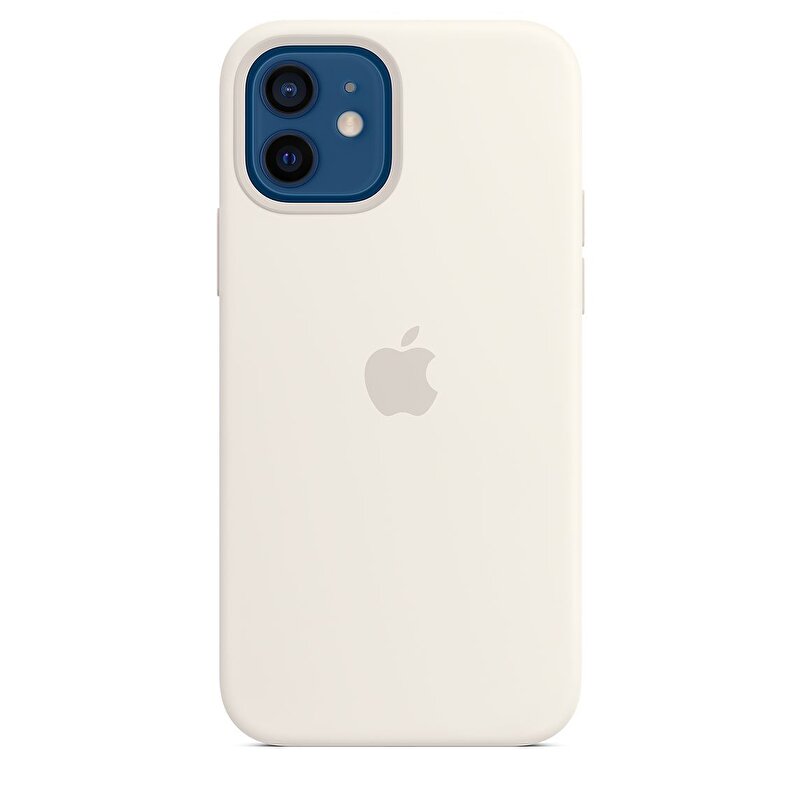 iPhone 12 | 12 Pro için MagSafe özellikli Silikon Kılıf - Beyaz