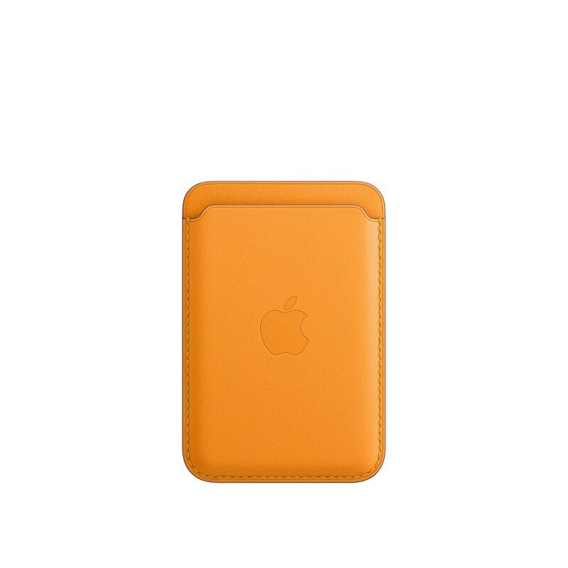 iPhone için MagSafe özellikli Deri Cüzdan - Kaliforniya Turuncusu