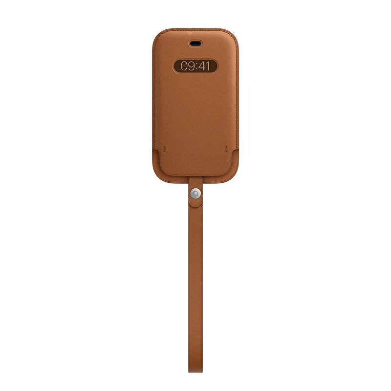 iPhone 12 mini için MagSafe özellikli Deri Zarf Kılıf - Klasik Kahve