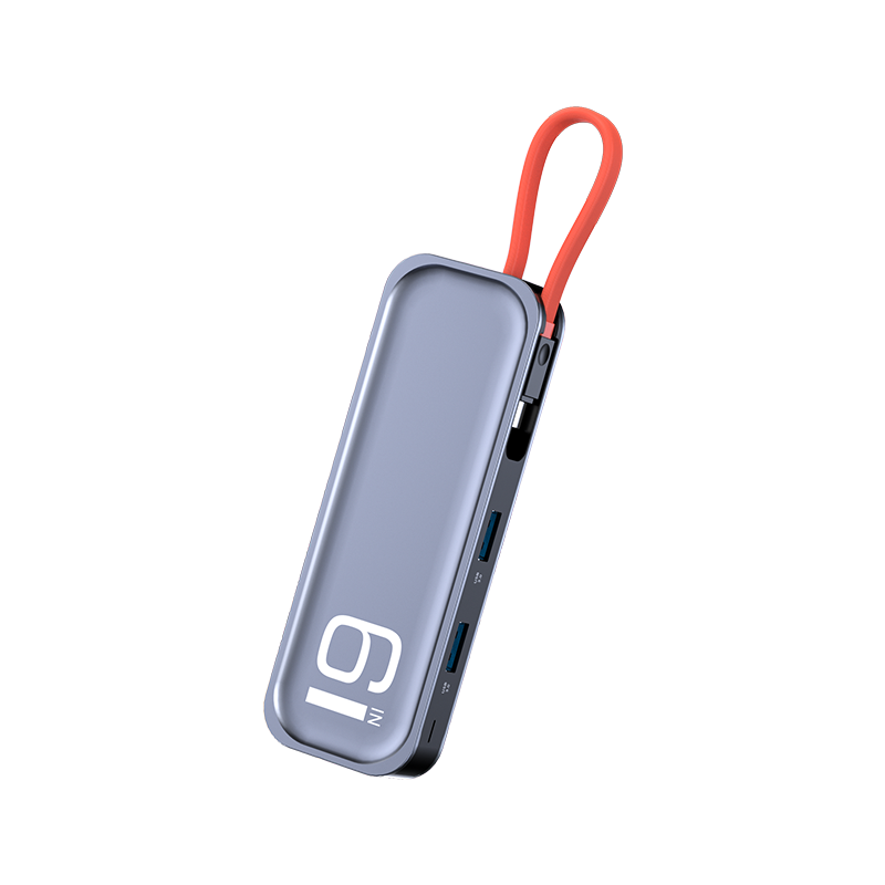 Rock Multi Fonksiyon 6 in 1 Type-C Dönüştürücü 6941402748050