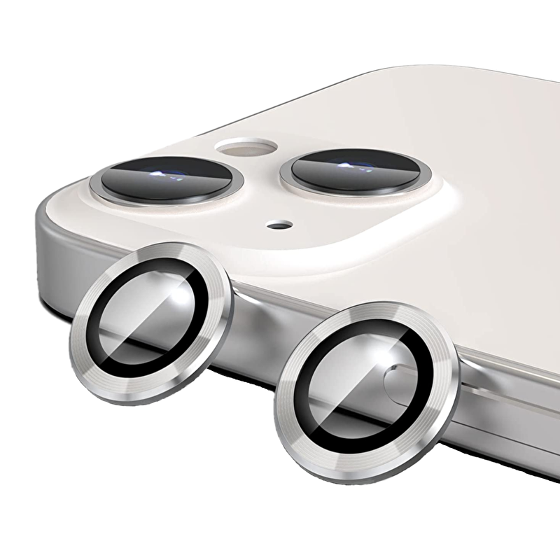 Piili iPhone 13 / Mini Lens Koruyucu - Gümüş 6944629132053
