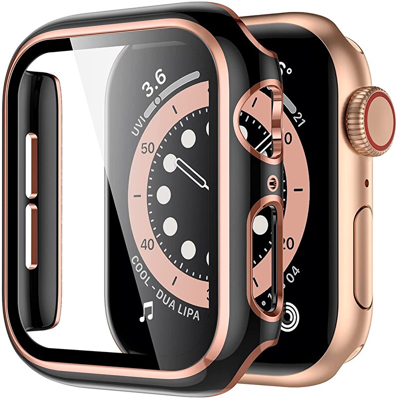 Piili Apple Watch 44mm Mix Kılıf - Siyah 6944629140119