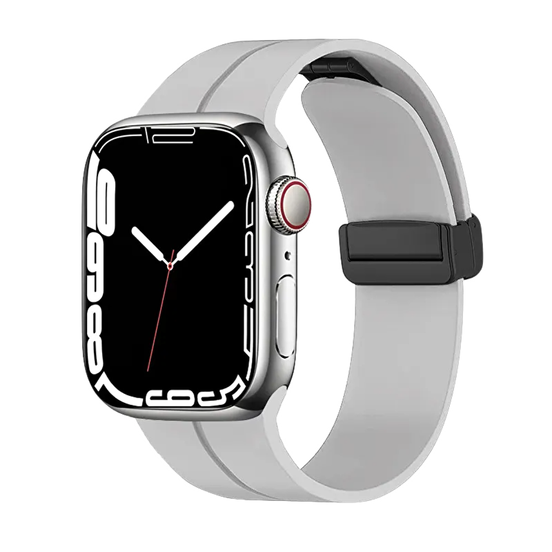 Piili Apple Watch 42-44-45-49 mm Rubber Kayış Bej 6944629154956
