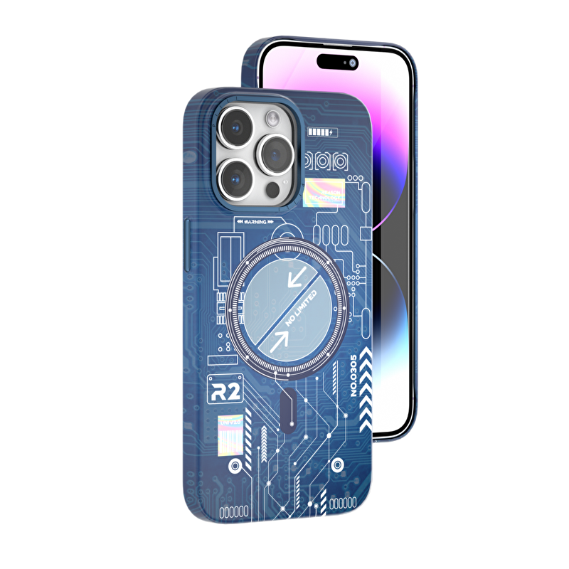 Piili iPhone 14 Pro Max Neo+ MagSafe Kılıf - Mavi 6944629155779