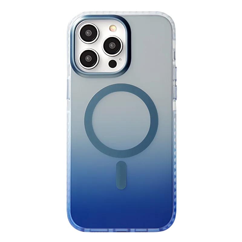 Piili iPhone 15 Pro Max Gradent MagSafe Kılıf-Mavi 6944629165419