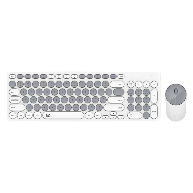 FD Kablosuz Klavye Mouse Seti 2.4 Ghz - Gri 6973709120741