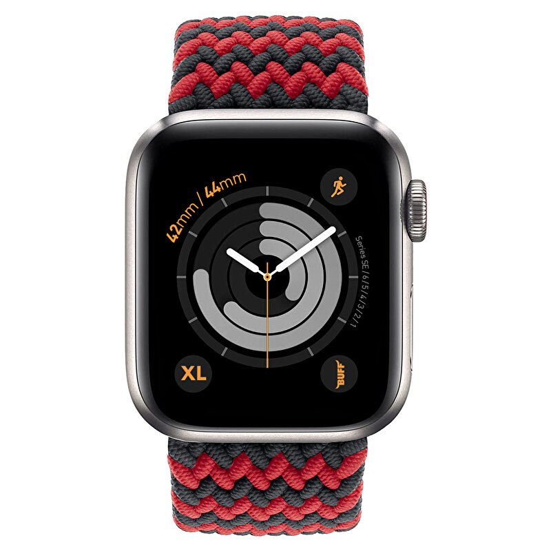 Buff Apple Watch Bands Braided 42/44 XL - Kırmızı 8682750457130