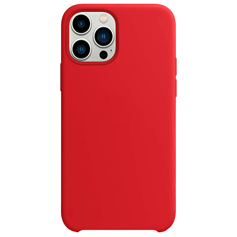 Buff iPhone 13 Pro Max Rubber Fit Kılıf - Kırmızı 8682750457642