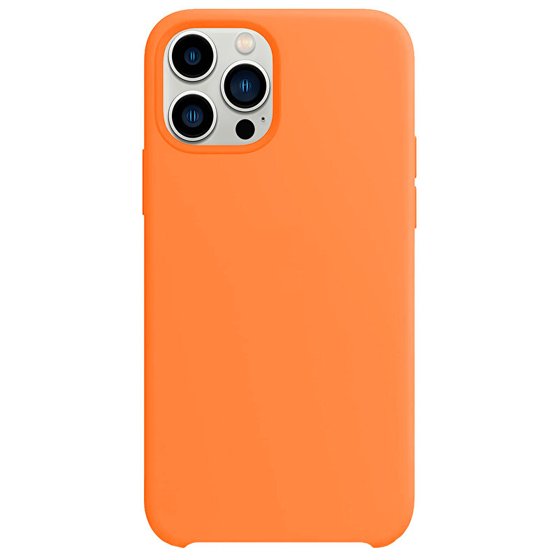 Buff iPhone 13 Pro Max Rubber Fit Kılıf - Turuncu 8682750457673