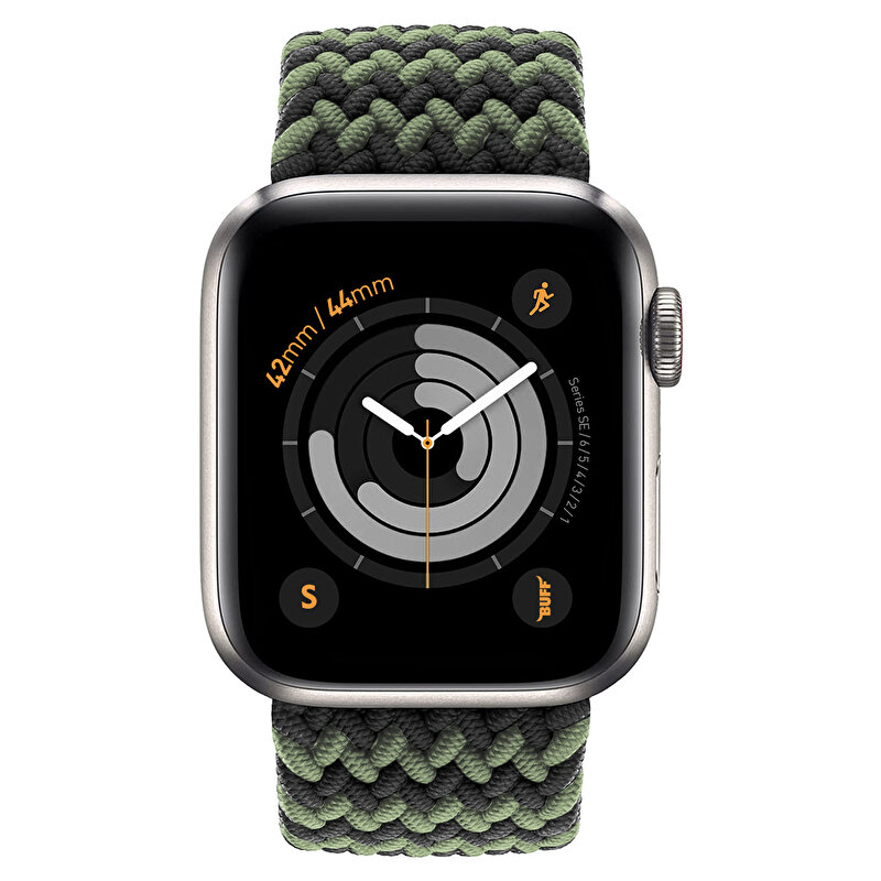Buff Apple Watch Bnads Braided 42/44 S Black Green 8682750457826