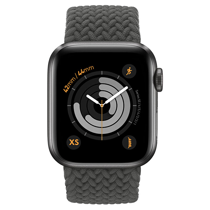 Buff Apple Watch Bands Braided 42/44 XS - Gri 8682750457932