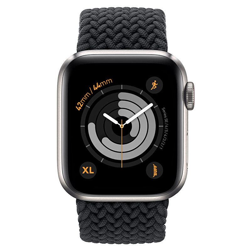 Buff Apple Watch Bands Braided 42/44 XL - Siyah 8682750457987