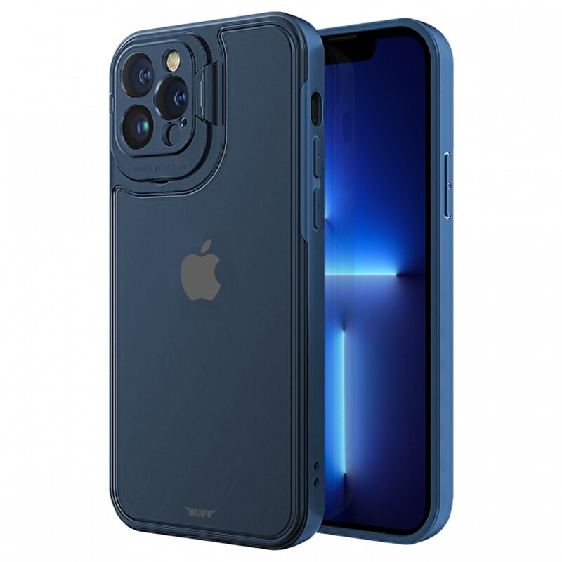 Buff iPhone 13 Pro Hybrid Corner Kılıf - Mavi 8683548210074
