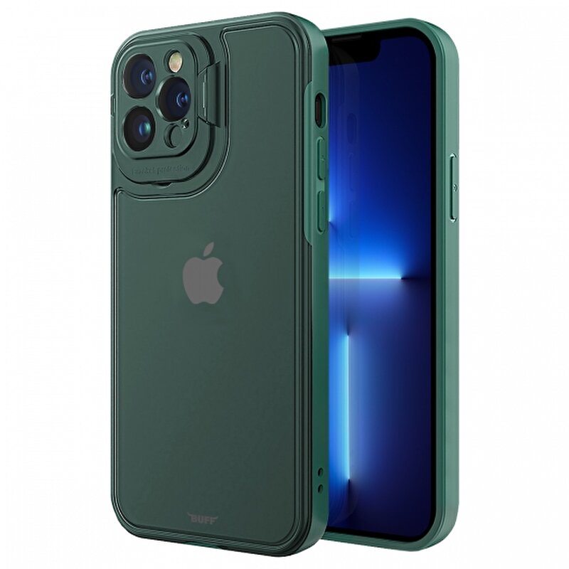 Buff iPhone 13 Pro Hybrid Corner Kılıf - Yeşil 8683548210081