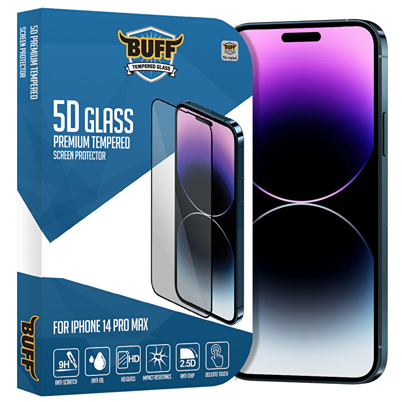 Buff iPhone 14 Pro Max 5D Glass Ekran Koruyucu 8683548211682