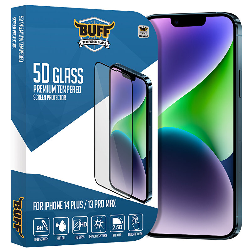 Buff iPhone 14 Plus/13 Pro Max 5D Ekran Koruyucu 8683548211705
