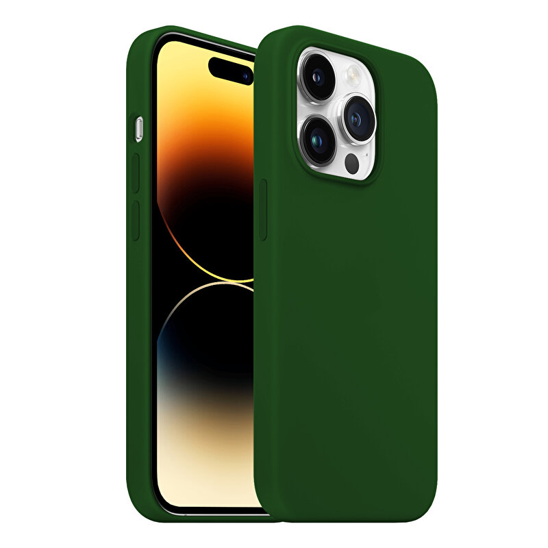 Buff iPhone 14 Pro Rubber Fit Kılıf - Yeşil 8683548212894