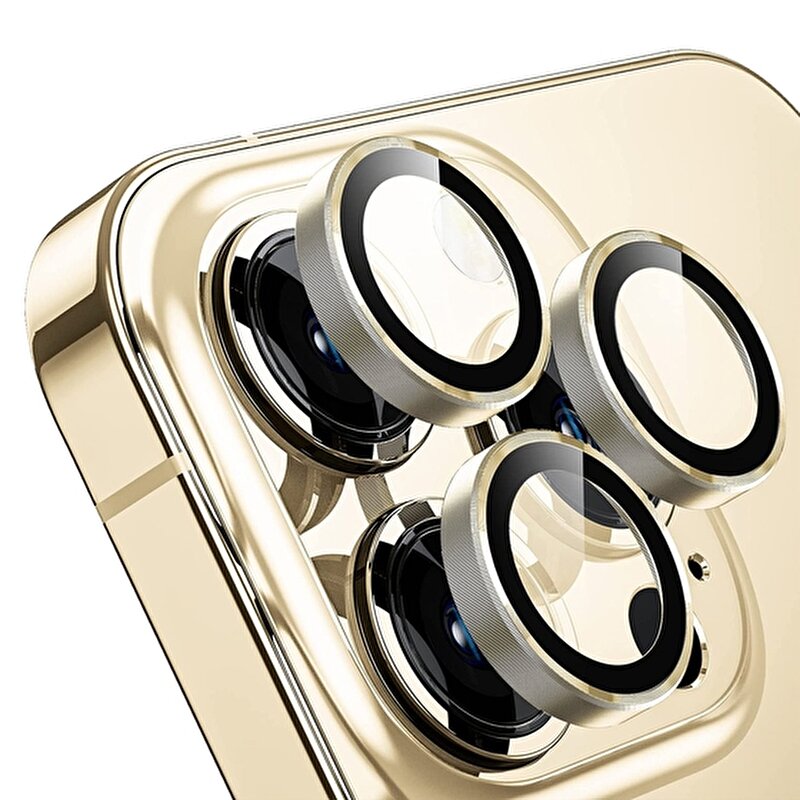 Buff iPhone 14 Pro/Max Metal Lens - Altın 8683548214973