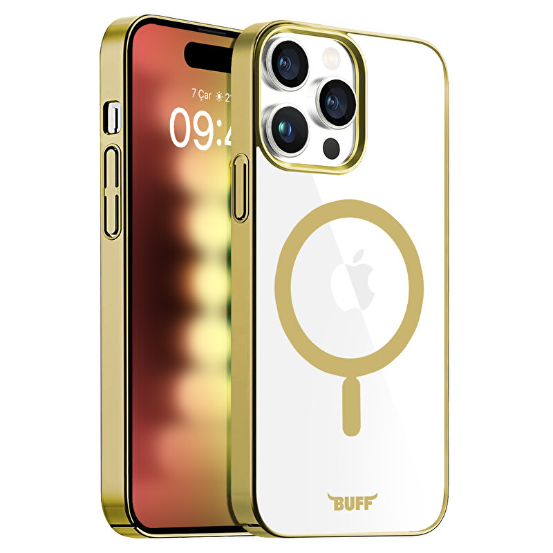 Buff iPhone 15 Pro MagSafe Slim Fit Kılıf Gold 8683548217936