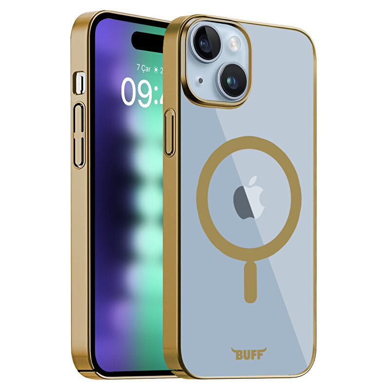 Buff iPhone 15 Plus MagSafe Slim Fit Kılıf Gold 8683548218001