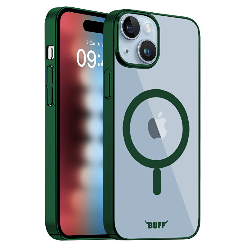 Buff iPhone 15 MagSafe Slim Fit Kılıf Dark Green 8683548218100
