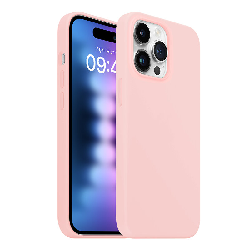 Buff iPhone 15 Pro Max Rubber Fit Kılıf Pink 8683548218520