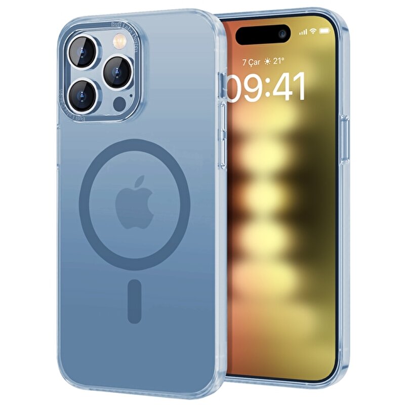 Buff iPhone 15 Pro TaoFit Kılıf - Mavi 8683548219183