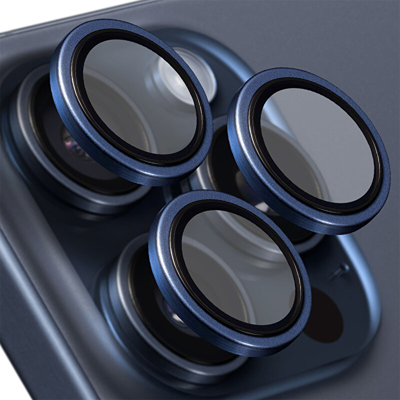 Buff iPhone 15 Pro Max / 15 Pro Titanyum Lens-Mavi 8683548219626