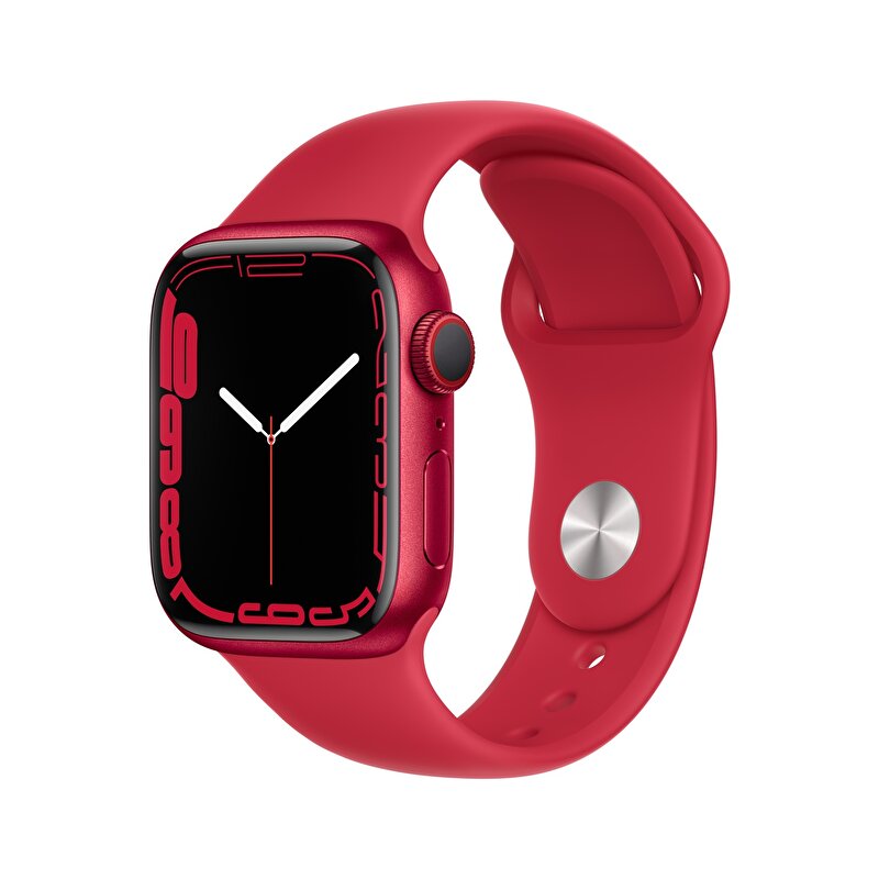 Apple Watch Series 7 GPS + Cellular, 41mm (PRODUCT)RED Alüminyum Kasa ve (PRODUCT)RED Spor Kordon - MKHV3TU/A