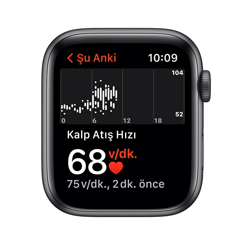 Apple Watch Nike SE GPS, 44mm Uzay Grisi Alüminyum Kasa ve Antrasit/Siyah Nike Spor Kordon MKQ83TU/A