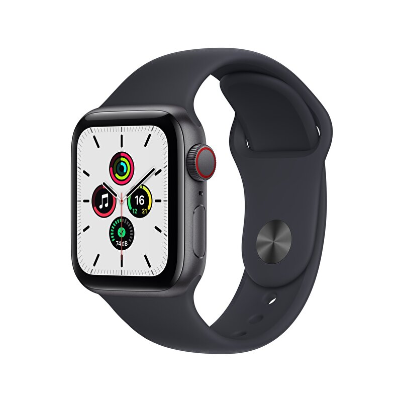Apple Watch SE 1.Nesil GPS + Cellular, 40mm Uzay Grisi Alüminyum Kasa ve Gece Yarısı Spor Kordon - MKR23TU/A MKR23TU/A