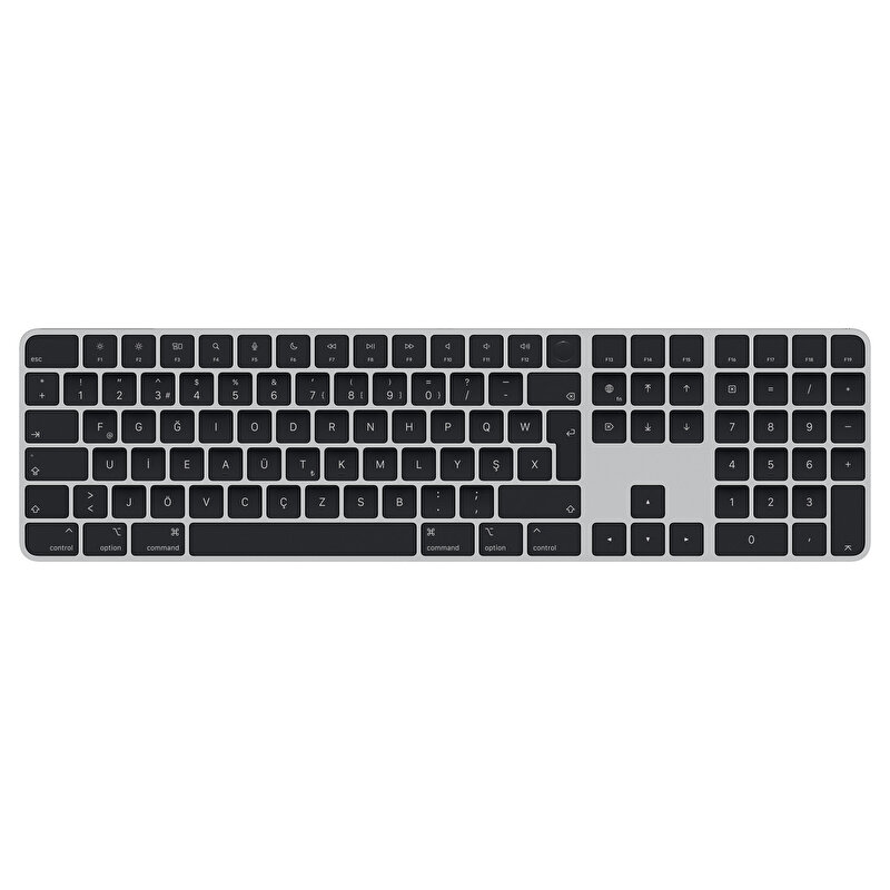 Apple Magic Keyboard with Touch ID and Numeric Keypad for Mac models with Apple silicon - Black Keys - Turkish F-Keyboard MMMR3TU/A