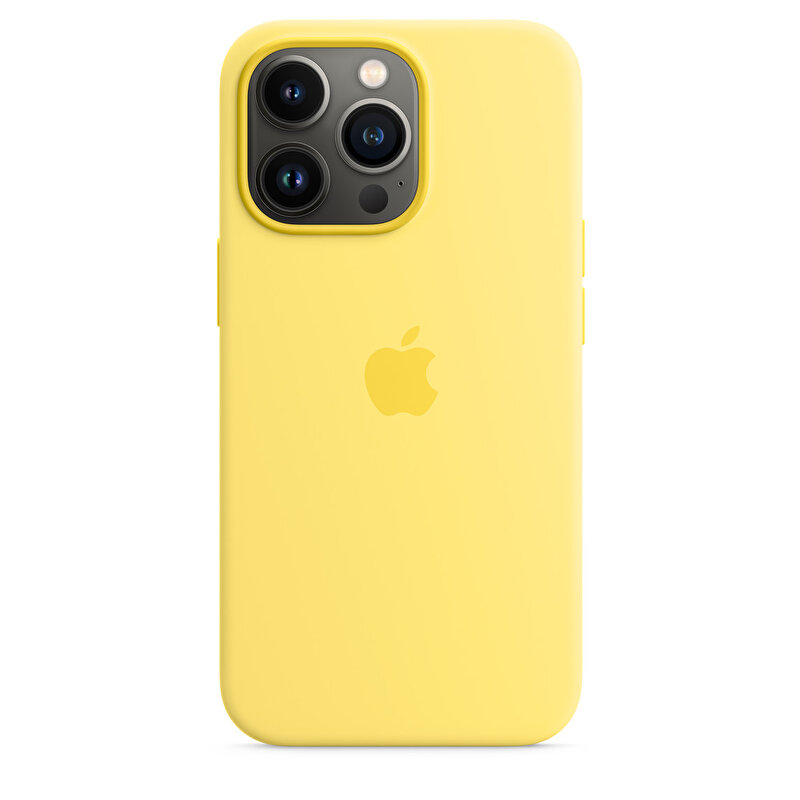 iPhone 13 Pro için MagSafe özellikli Silikon Kılıf – Limon Kabuğu