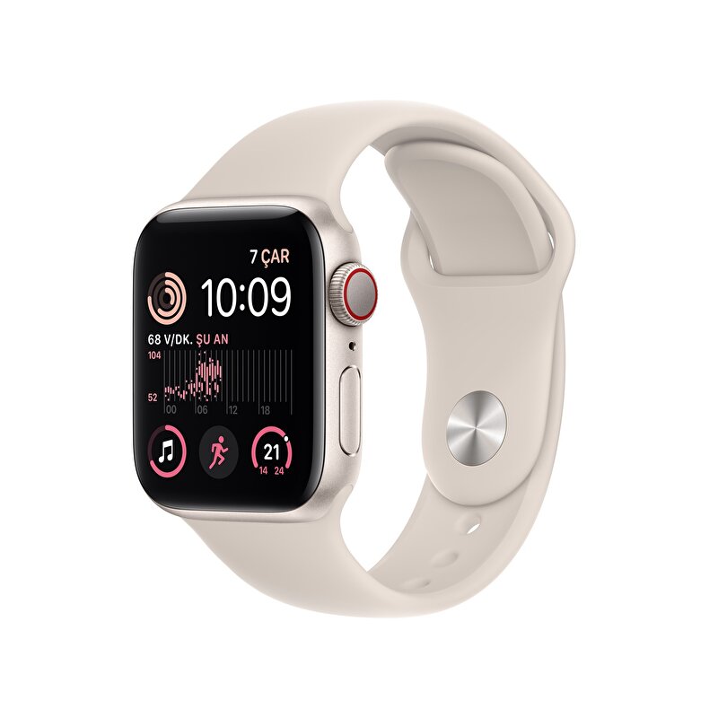Apple Watch SE GPS + Cellular 40mm Yıldız Işığı Alüminyum Kasa ve Yıldız Işığı Spor Kordon - MNPH3TU/A MNPH3TU/A