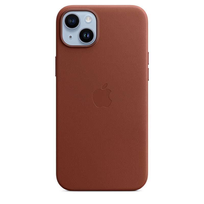 iPhone 14 Plus için MagSafe özellikli Deri Kılıf - Toprak Kırmızısı