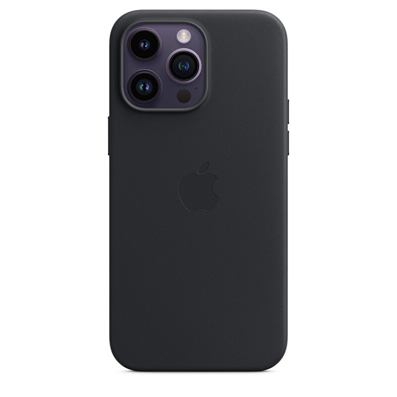 iPhone 14 Pro Max için MagSafe özellikli Deri Kılıf - Gece Yarısı